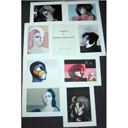 8) Lithographs S/N Georgi Daskaloff Visages Portfolio