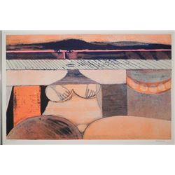 Hans Graeder Signed Artist Proof Print Abstract Nude