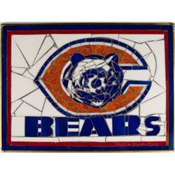 Chicago Bears Original Stained Glass Art by Pinkhasik