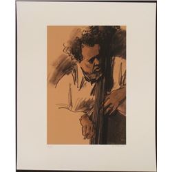 Clifford Faust Signed Charles Mingus Jazz Art Print