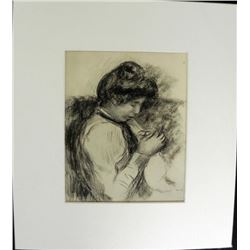 Femme Cousant Engraving Pierre-Auguste Renois Print