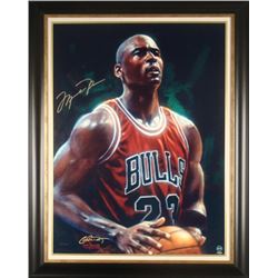 Michael Jordan Signed Fine Art Print Framed -Next Point