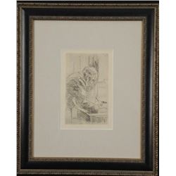 Pierre Bonnard Art Print Framed Man Writing