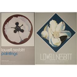 2 Lowell Nesbitt Art Exhibit Posters Loblolly, Poppy