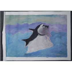 Maestro Tanjianji Original Painting on Canvas -Orca