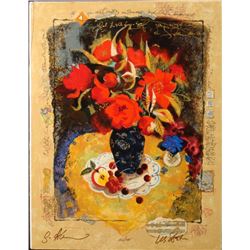 Alexander & Wissotzky Signed Art Print Red Flowers