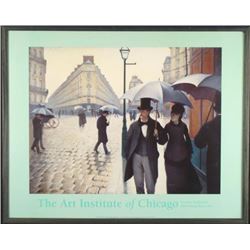 Framed Art CAILLEBOTTE Paris Street Impression POSTER