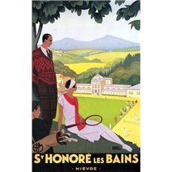 Roger Broders St. Honore les Baines Tennis Golf Print