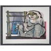 Image 1 : Jorges Dumas Signed Proof Print Woman Weaver