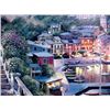 Image 2 : Signed Ray Sipos Print on Canvas TWILIGHT IN PORTOFINO