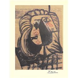 Pablo Picasso Numbered Offset Art Print Newspaper