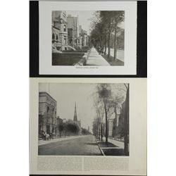 2 Antique Prints Chicago Michigan Ave. 19th Century