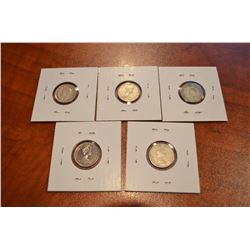 (5) Canada UNC Dimes: 1944, 61, 51, 59, 71