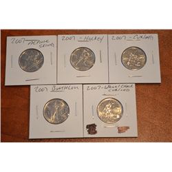 (5) 2007 Canada Quarter  - (Mixed) - UNC