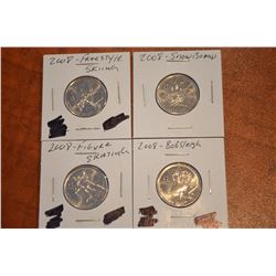 (4) 2008 Canada Quarter - (Mixed) - UNC