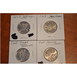 (4) 2008 Canada Quarter - (Mixed) - UNC