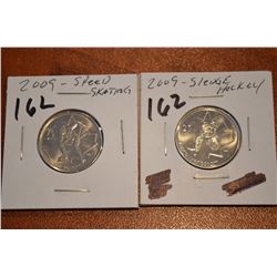 (2) 2009 Canada Quarter - (SS, SH) - UNC