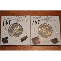 (2) 2009 Canada Quarter - (SS, SH) - UNC