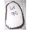 Image 1 : BEAUTIFUL VINTAGE LADIES RED GLASS GRADUATED STRAND NECKLACE!! NECKLACE CAME OUT OF SAFE!!
