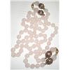 Image 1 : VINTAGE NECKLACE *VERY BEAUTIFUL* ROSE GLASS & ORIENTAL DESIGNED FINDINGS WITH GOLD-BEADS!!