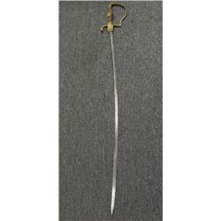 OLD 1800'S GERMAN MILITARY SWORD-LIONS HEAD ETCHED