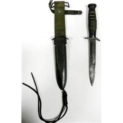 WWII USM3 FIGHTING KNIFE (IMPERIAL) & USM8 SHEATH