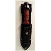 Image 4 : FIGHTING KNIFE & SHEATH--DOUBLE EDGE - SAWTOOTH