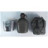 Image 1 : U.S. FIELD COMBAT CANTEEN-EATING TRAT & OD CANVAS COVER