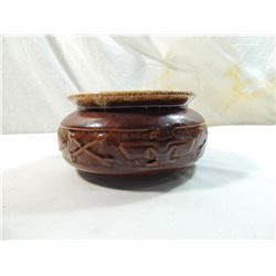 VINTAGE HULL POTTERY BROWN DRIP BOWL