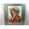 Image 2 : ALCIDE ROBAUDI GIRL IN RED HAT FRAMED PRINT