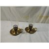 Image 1 : COPPER & GLASS VINTAGE CANDLE STICK HOLDERS