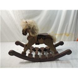 SMALL WOODEN ROCKING HORSE