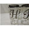 Image 2 : LOT 8 VINTAGE MONOGRAMMED "H" GLASSES