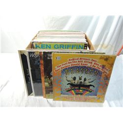 BOX LOT ASSORTED VINTAGE VINYL RECORDS