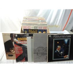 BOX LOT ASSORTED VINTAGE VINYL RECORDS