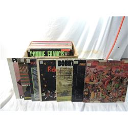 BOX LOT ASSORTED VINTAGE VINYL RECORDS