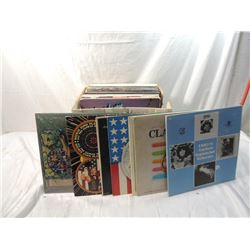 BOX LOT ASSORTED VINTAGE VINYL RECORDS