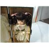 Image 2 : 12" PORCELAIN DOLL W/ TRAVEL TRUNK CASE