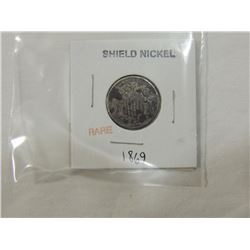 1869 RARE SHIELD NICKEL