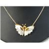 Image 2 : GENUINE MOTHER OF PEARL BUTTERFLY NECKLACE