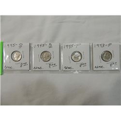 LOT 4 MERCURY DIMES