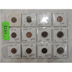 LOT 12 WHEAT PENNIES