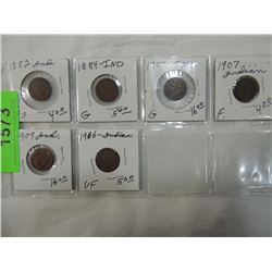 LOT 6 INDIAN HEAD PENNIES