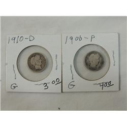 LOT 2 MERCURY DIMES