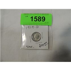 1919 MERCURY DIME