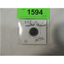 1853 SEATED 1/2 DIME