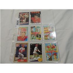 LOT 8 PETE ROSE BASEBALL CARDS