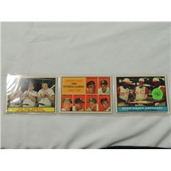 LOT 3 1961 TOPPS BASEBALL CARDS