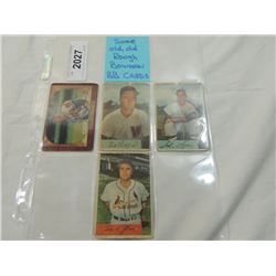 LOT 4 OLD BOWMAN BASEBALL CARDS
