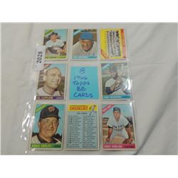 LOT 8 1966 TOPPS BASEBALL CARDS